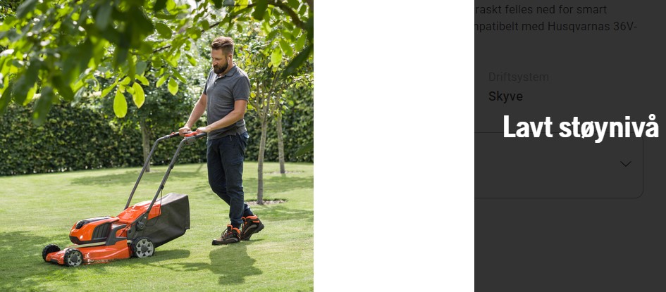 HUSQVARNA LB144I INKL/BAT OG LADER BIOKLIPPER SKYVE TYPE