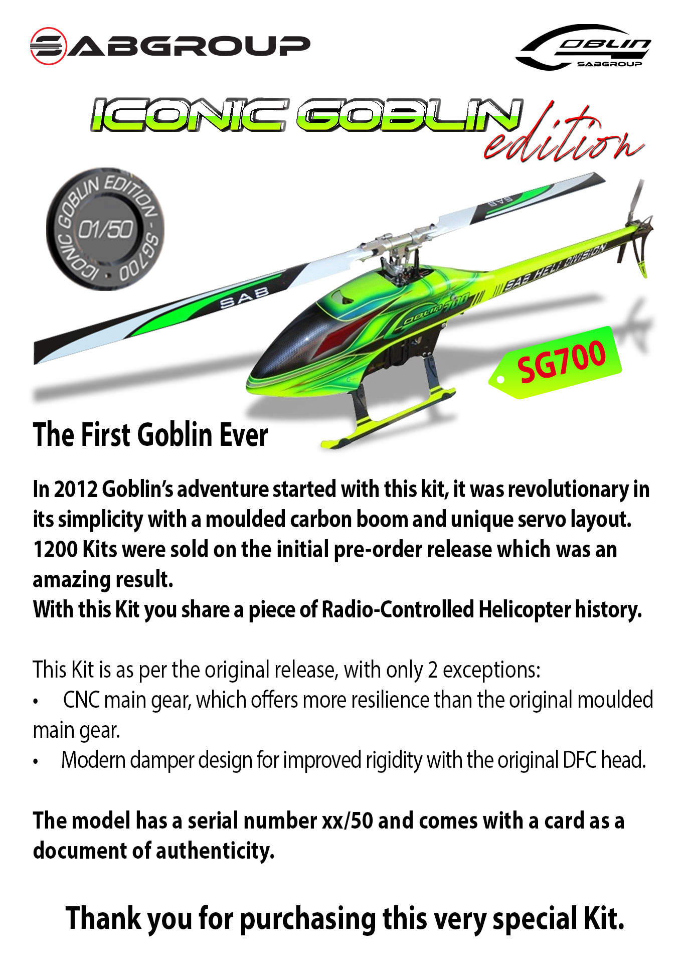 GOBLIN 700 ICONIC EDITION - Bilde 3