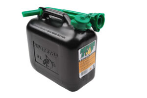 BENSINKANNE 20L SORT M/HELLTUT OG AUTOSTOPP