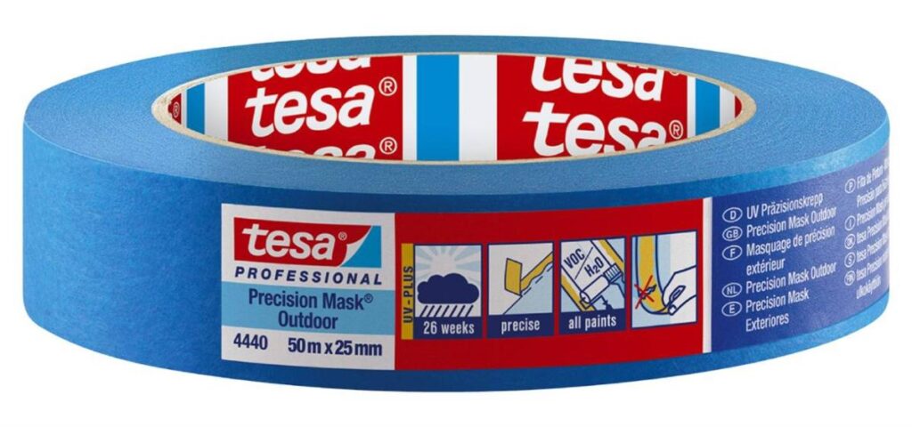 MASKERINGSTAPE 38MM PRECISION UTENDØRS BLÅ 50M - TESA 4440