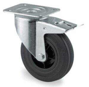 HJUL 125MM M/SVING OG BREMS PVR P62 100KG