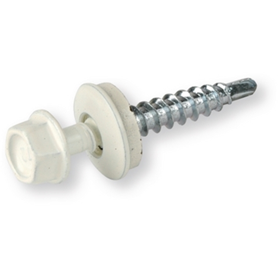 SELVBORENDE FARMER SKRUE 4,9x35 HVIT RAL 9010 bork.0-2mm
