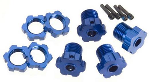 TRAXXAS WHEEL HUBS SPLINED17MM BLUE-ANODIZED