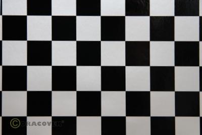 ORACOVER BLCK/WHITE 2"SJAKKMØNSTER 2MTR