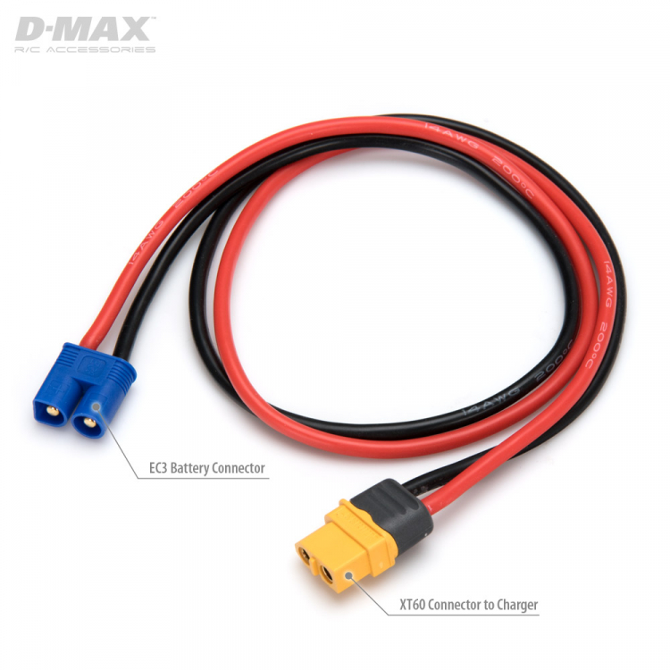 LADEKABEL EC3 HANN TIL XT60 14AWG 500mm