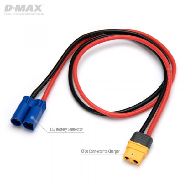LADEKABEL EC-5 HANN TIL XT60 14AWG 20CM - Bilde 2