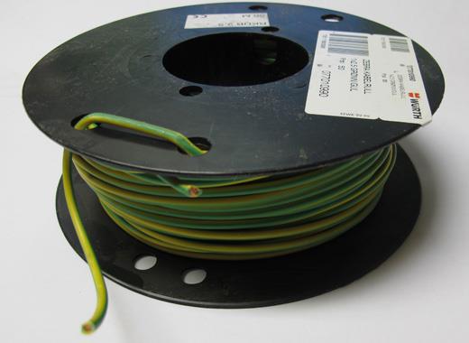 KABEL PÅ RULL 1X2,5 GRØNN/GUL METER PRIS