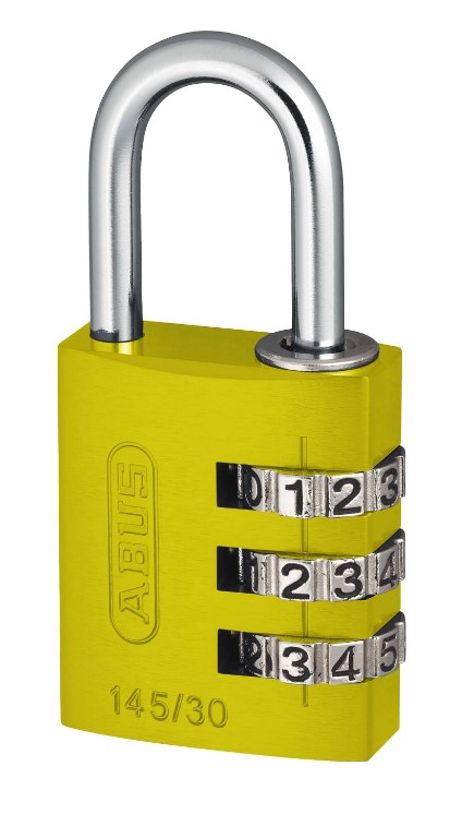 HENGELÅS MED KODE 145/40C GUL - ABUS