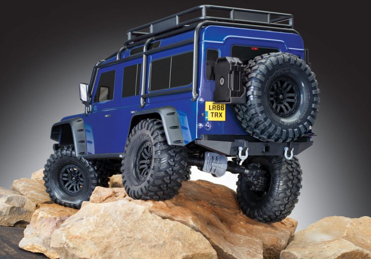 LAND ROVER DEFENDER SCALE & TRAIL 4WD BLÅ - TRAXXAS