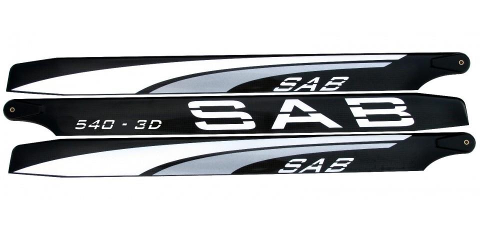 MAIN BLADES 540 3-BLADES 3D SILVER BLACKLINE