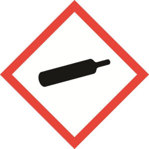 image4 SKILT "GASS UNDER TRYKK" 30X30CM - SELVKLEBENDE