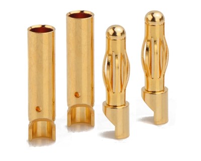 4MM. GULL KONTAKTER 2 PAR