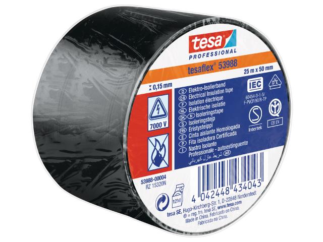 ELTAPE 53988 SVART 50MMX25M - TESA
