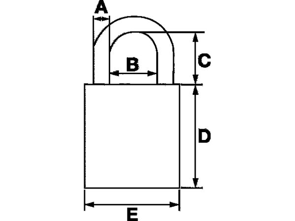 HENGELÅS KODE 158/50 C - ABUS - Bilde 2