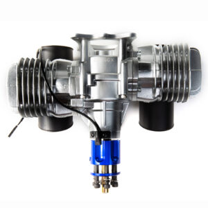 DLE 130CC TWIN BENSINMOTOR MED POTTE OG TENNING