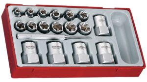 PINNESKRUEUTTREKKERSETT 18 DELER TTBE18 - TENG TOOLS