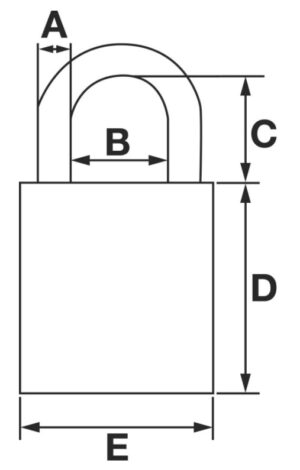 HENGELÅS 65/50HB80 LÅSN KA 6502 - ABUS