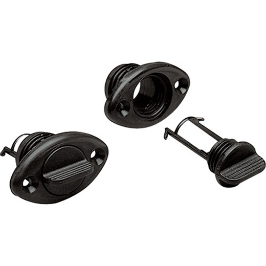 LENSEPLUGG M/SKRUHULL NYLON SORT 197114
