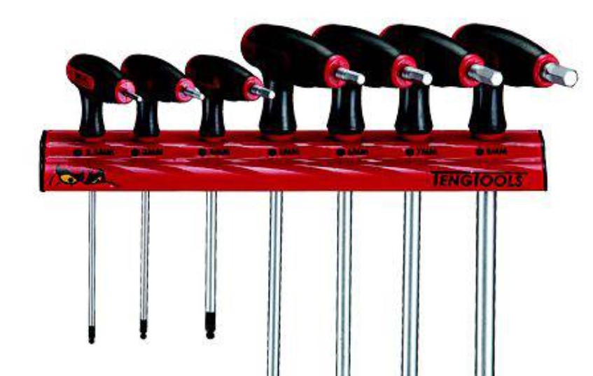 VEGGSTATIV / HOLDER FOR SEKSKANTNØKLER WRHEX07-R - TENG TOOLS