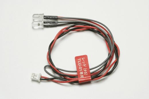 LED LIGHT RED 5MM 1PAR TAMIYA