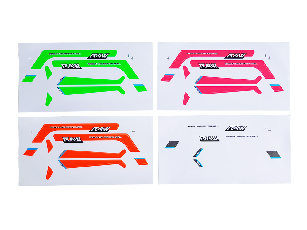 RAW 500 STICKER WITHE/ORANGE/PINK/GREEN