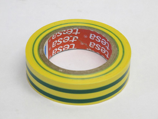 ISOLERINGSTAPE ELEKTRO 15MM X 10M GUL/GRØNN - TESA 56192