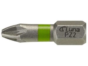BITS POZIDRIVE PZ1 TORSION 25MM - 2PK - LUNA