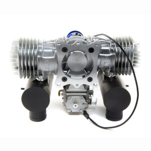 DLE 130CC TWIN BENSINMOTOR MED POTTE OG TENNING