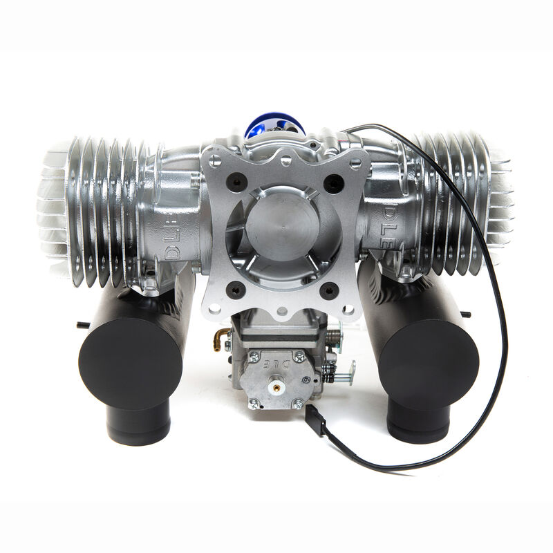 DLE 130CC TWIN BENSINMOTOR MED POTTE OG TENNING