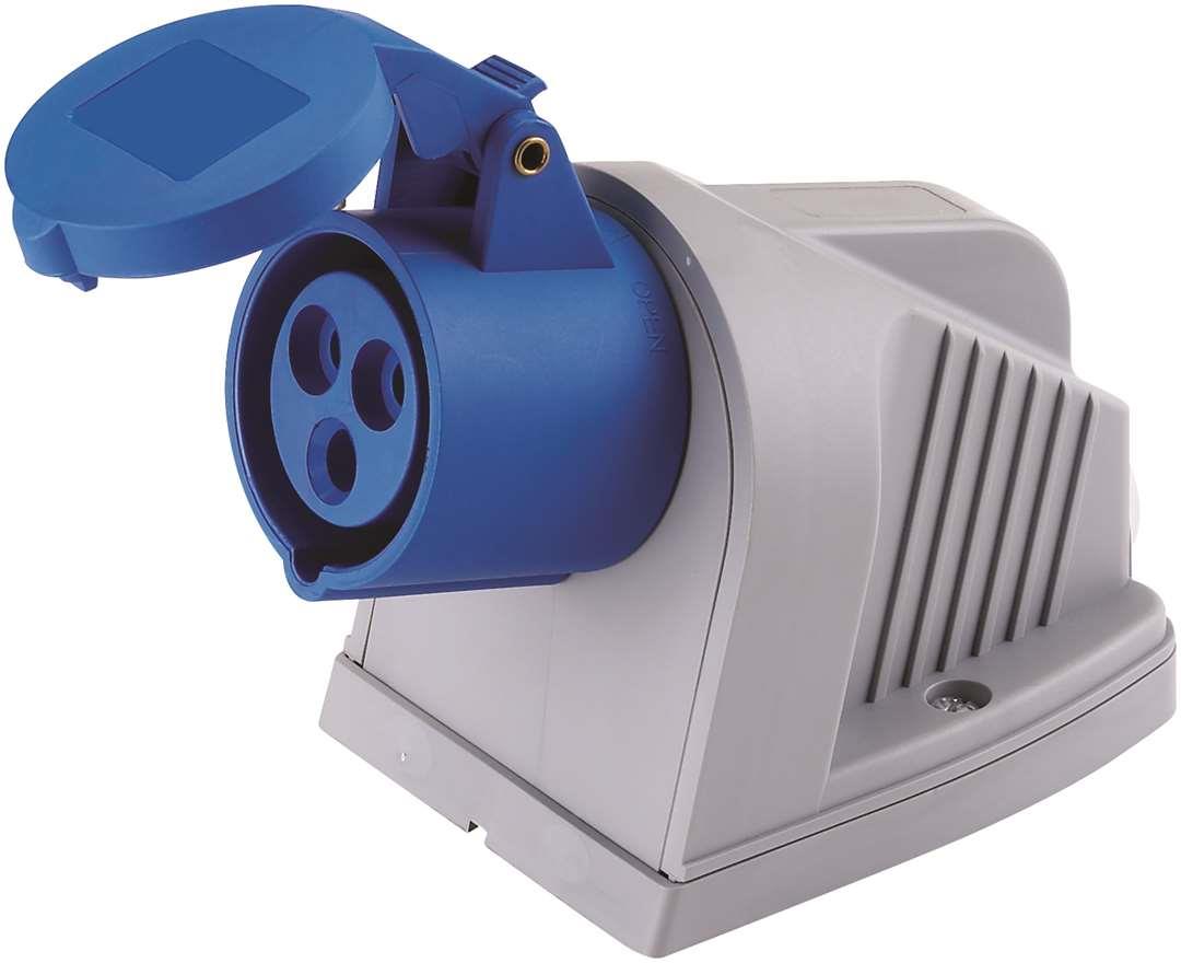 STIKKONTAKT 16A-6H 230V IP44 2P+J - Bilde 1