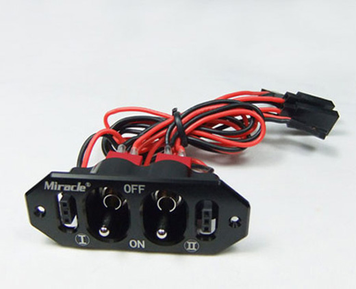 TWIN POWER SWITCH (BLACK) MIRACLE/6STAR (ST4004-D)