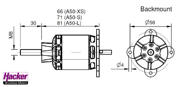 HACKER A50-16S V4 OUTRUNNER MOTOR 15726839 - Bilde 5