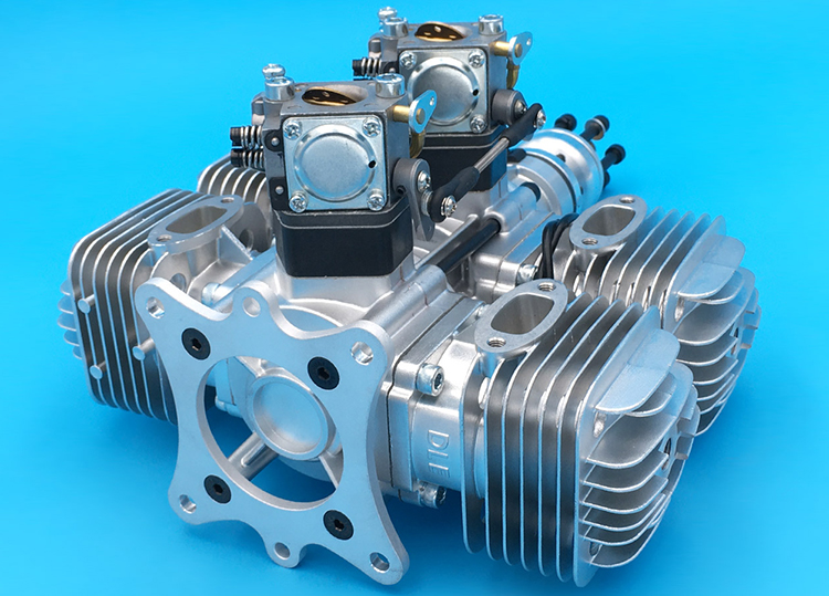 DLE 120CC B4 BENSINMOTOR MED POTTE OG TENNING