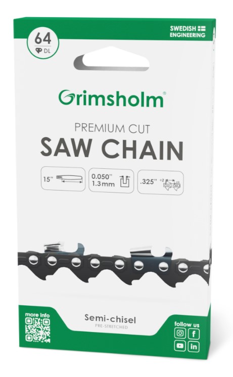 SAGKJEDE ,325" 64D-1,3MM 15" GRIMSHOLM - Bilde 1