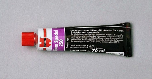 SILIKON PAKN.MASSE TYKTFLYTENDE 70ML RØD