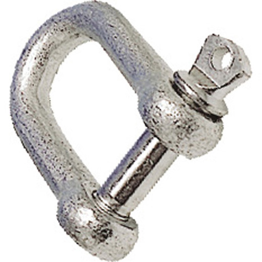 D-SJAKKEL RETT 6MM GALVANISERT