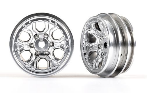 FELG 1,0" SATIN-CHROME TRX-4M - TRAXXAS