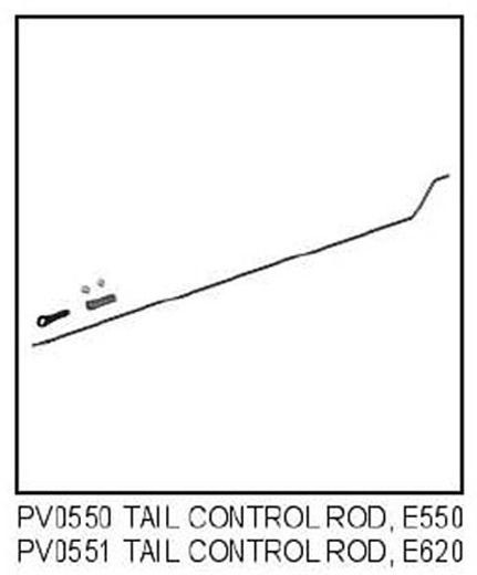 TAIL CONTROL ROD RAPTOR E620