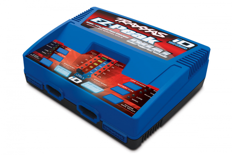 TRAXXAS EZ-PEAK DUAL 8Ah LADER + 2 x 3S-5000mAh-11,1V BATT