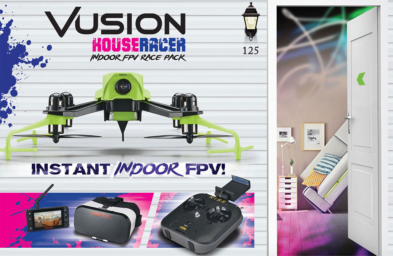 VUSION HOUSE RACER 125 FPV DRONE RTF - Bilde 1