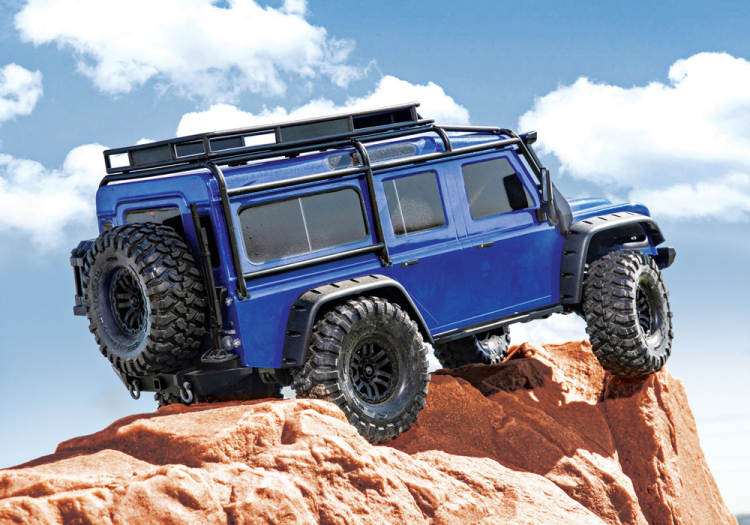 LAND ROVER DEFENDER SCALE & TRAIL 4WD BLÅ - TRAXXAS