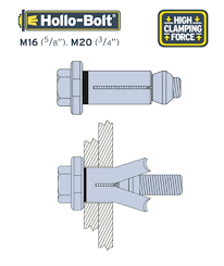 HOLLO-BOLT VF M12X60 STR.1 - Bilde 2