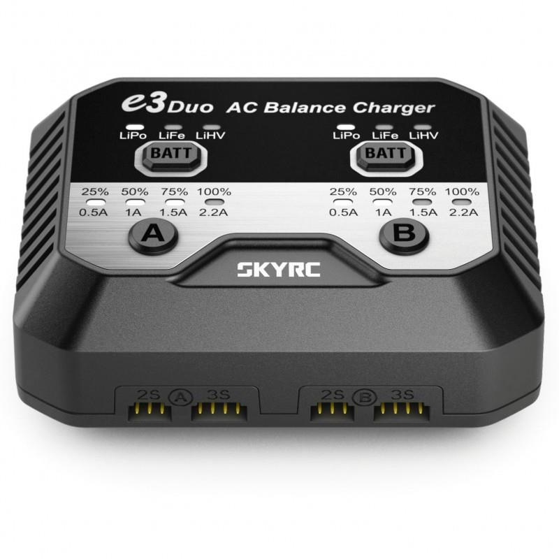 SKYRC E3 DUO LIPO DOBBEL LADER 2-3S 220V