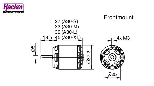 HACKER A30-16M V4 OUTRUNNER MOTOR - 15716503 - Bilde 5