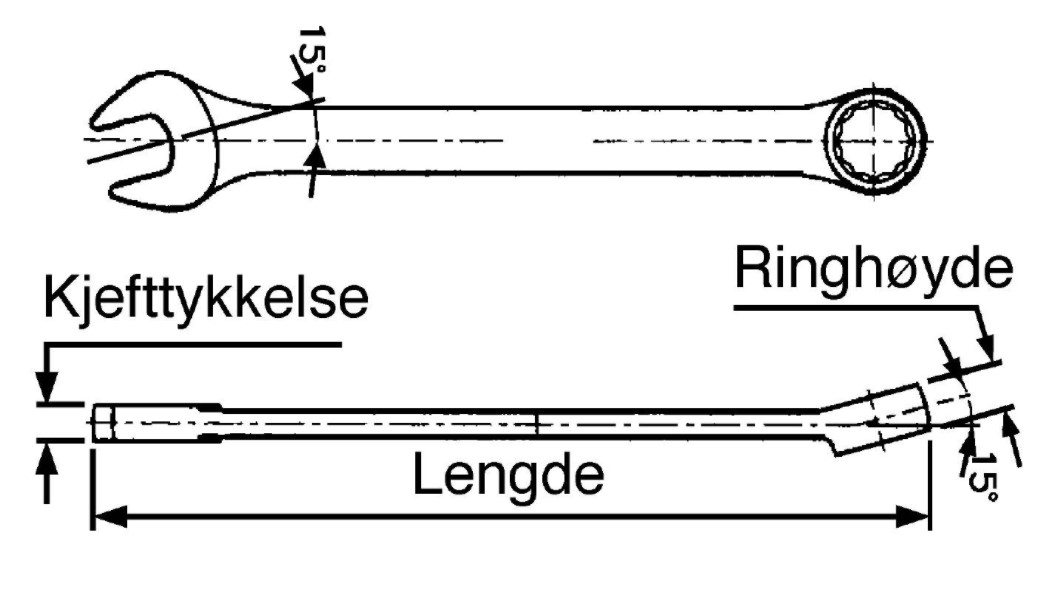KOMBINASJONSNØKKEL 30MM - TENG TOOLS 600530 - Bilde 2
