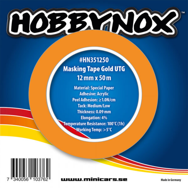 MASKING TAPE 12MMx50M HOBBYNOX - Bilde 2