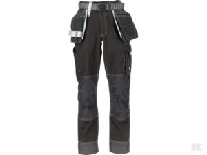 BUKSE HÅNDVERK STRETCH SORT M  livv.82-92cm