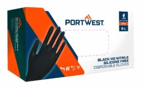 v02_D01AB3B189B4E8BD018CDC50A1DD91E0.jpg ENGANGSHANSKE STR. XL - A930 - NITRIL PUDDERFRI 100 STK SORT - PORTWEST