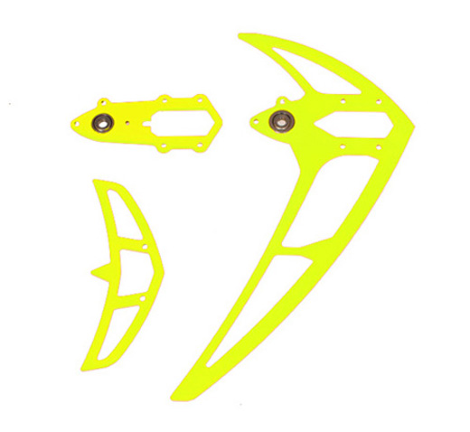 FIN SET NEON YELLOW LOGO 600