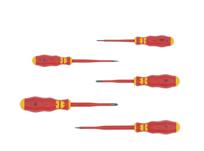 SKRUTREKKERSETT 5 STK 1000V SLIM LINE 3 RETTE+PH1+2